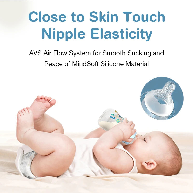 Anti-Colic Baby Bottles - (150ml) 2 Pack|Reduces Gas & Fussiness - Happy Baby, Happy Parents!